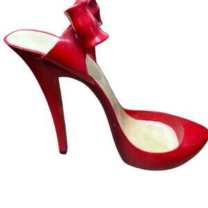 Red High Heel Stiletto Decorative Wine Bottle Holder